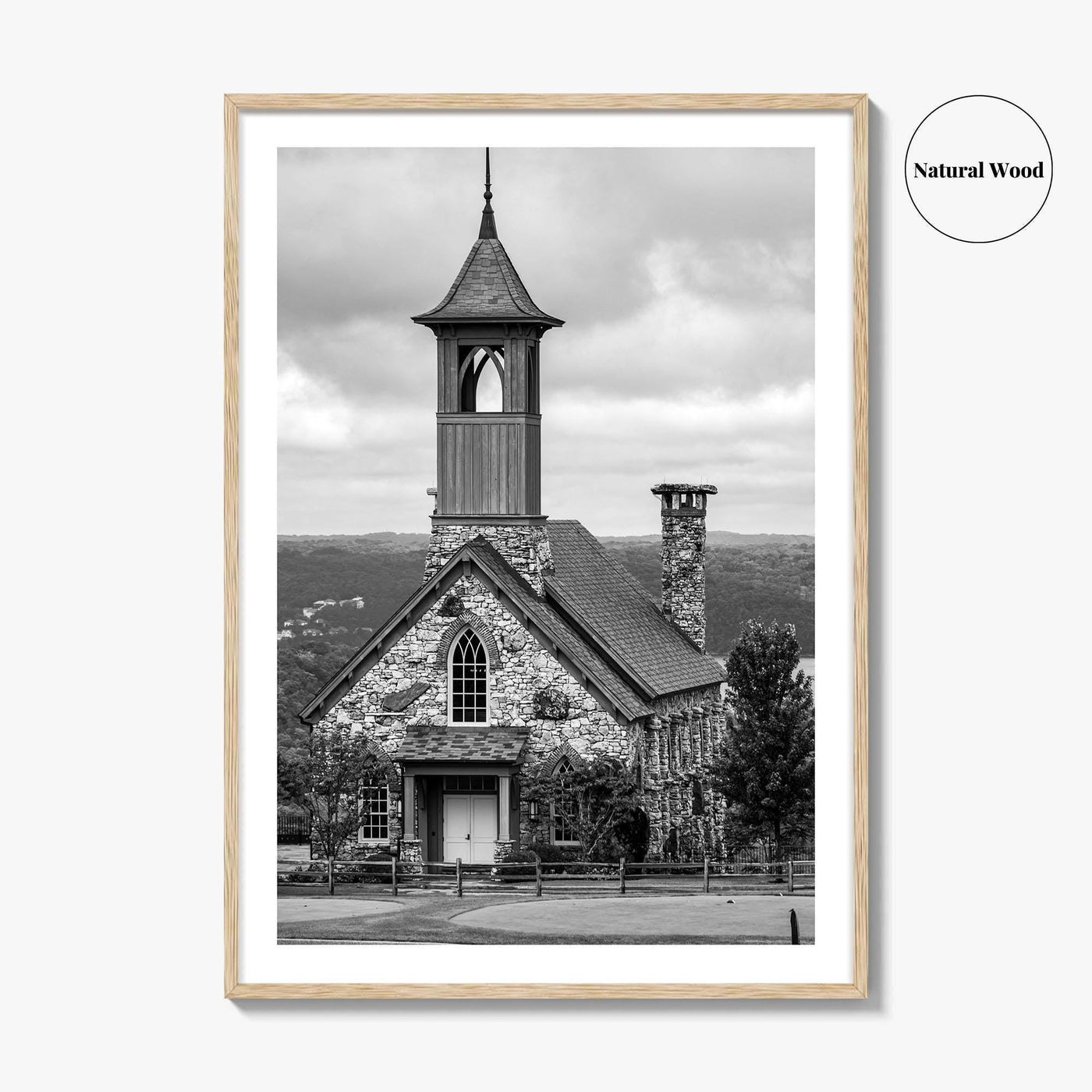 Branson Black and White Fine Art Photo Print, Missouri Top of the Rock Poster