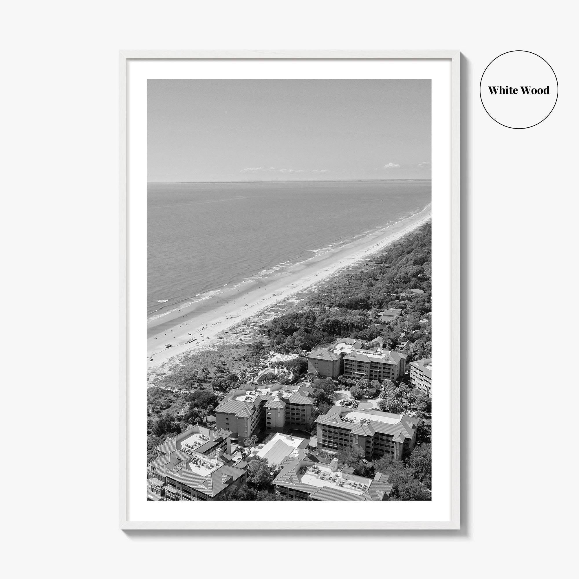Hilton Head Island Black and White Fine Art Photo Print, Coligny South Carolina Poster