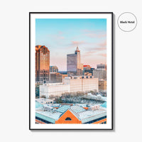 Raleigh Skyline Fine Art Photo Print, NC Wall Art Poster, North Carolina USA