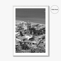 Puerto Vallarta Skyline Black and White Fine Art Photo Print, Jalisco Mexico Poster