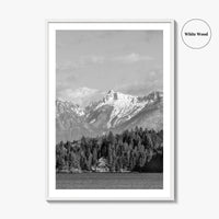 Sechelt Inlet Black and White Fine Art Photo Print, Vancouver Canada Poster