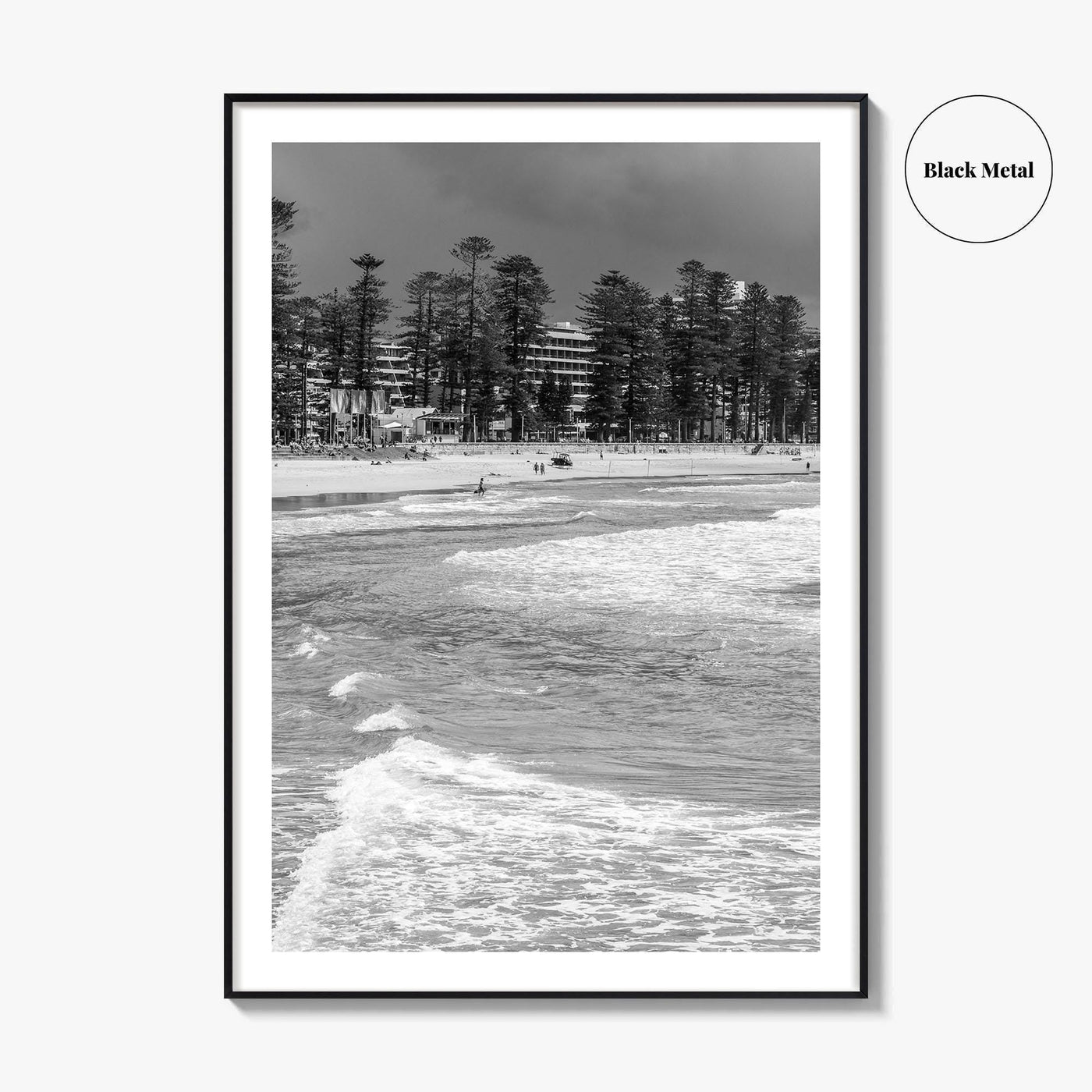 Manly Beach Black and White Fine Art Photo Print, Sydney, Australia, Wall Poster