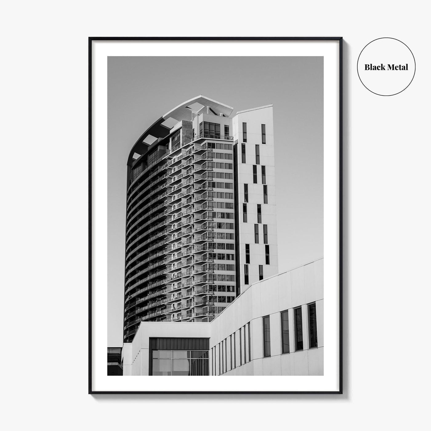 Austin Black and White Fine Art Photo Print, TX Downtown High-Rise Poster