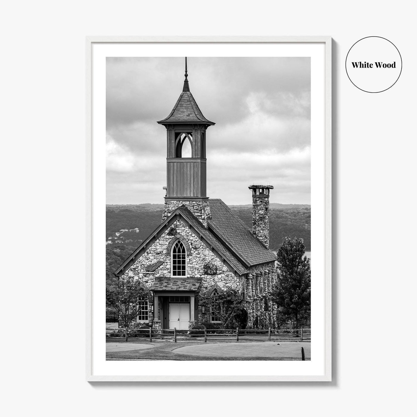 Branson Black and White Fine Art Photo Print, Missouri Top of the Rock Poster
