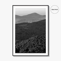 Blue Ridge Black and White Fine Art Photo Print, North Carolina, Appalachia Poster