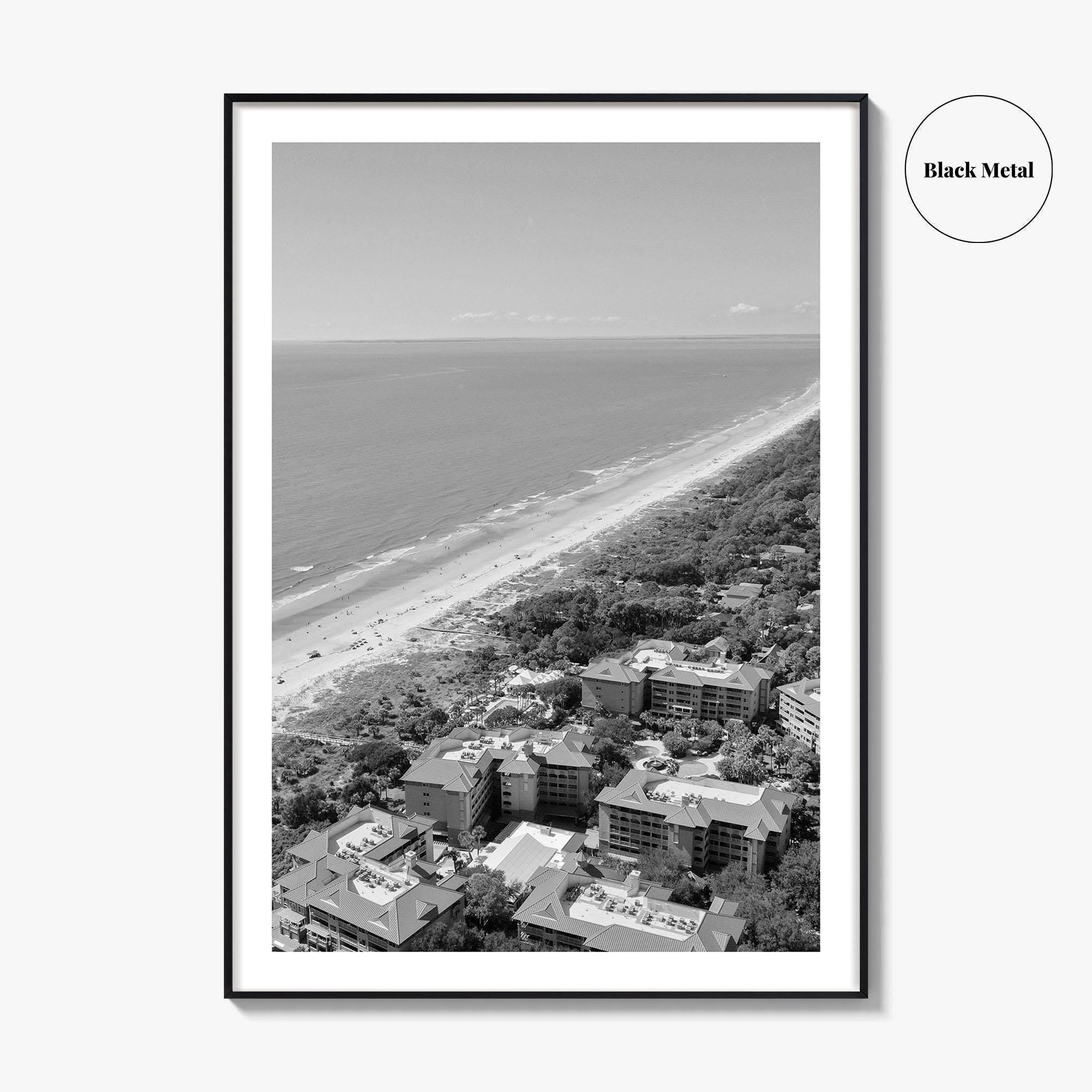 Hilton Head Island Black and White Fine Art Photo Print, Coligny South Carolina Poster