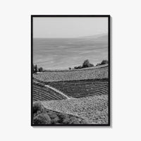 Getaria Black and White Fine Art Photo Print, Basque Country Spain, Vineyard Wall Art