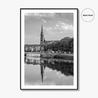 Bremen Black and White Fine Art Photo Print, Germany Wall Poster, St Stephani Church