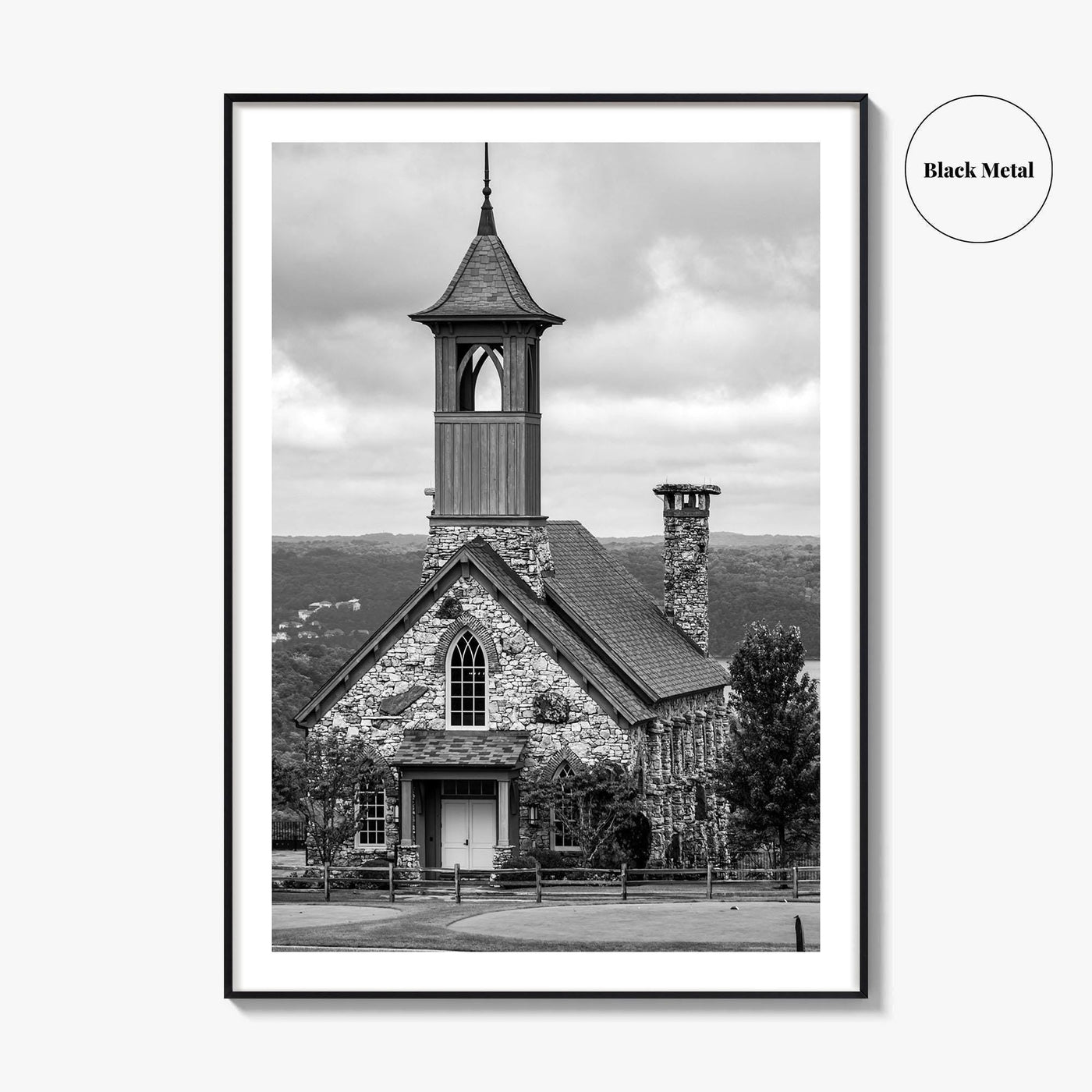 Branson Black and White Fine Art Photo Print, Missouri Top of the Rock Poster