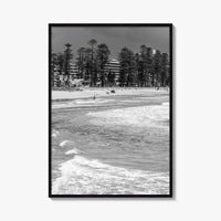 Manly Beach Black and White Fine Art Photo Print, Sydney, Australia, Wall Poster