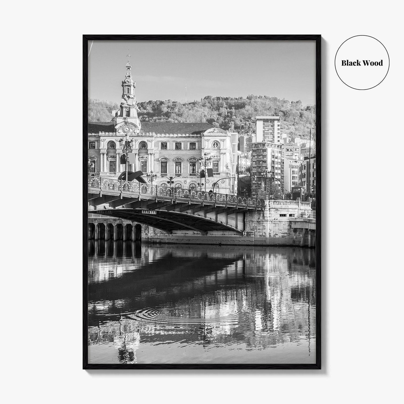 Bilbao Black and White Fine Art Photo Print, Basque Country, Spain Wall Decor Poster