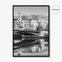 Bilbao Black and White Fine Art Photo Print, Basque Country, Spain Wall Decor Poster