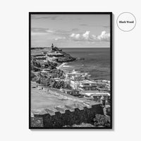 Puerto Rico Black and White Fine Art Photo Print, Old San Juan, El Morro