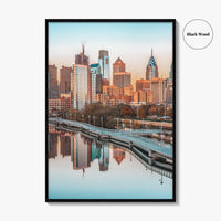 Philadelphia Skyline Fine Art Photo Print, Philly Poster, Schuylkill River, Pennsylvania USA