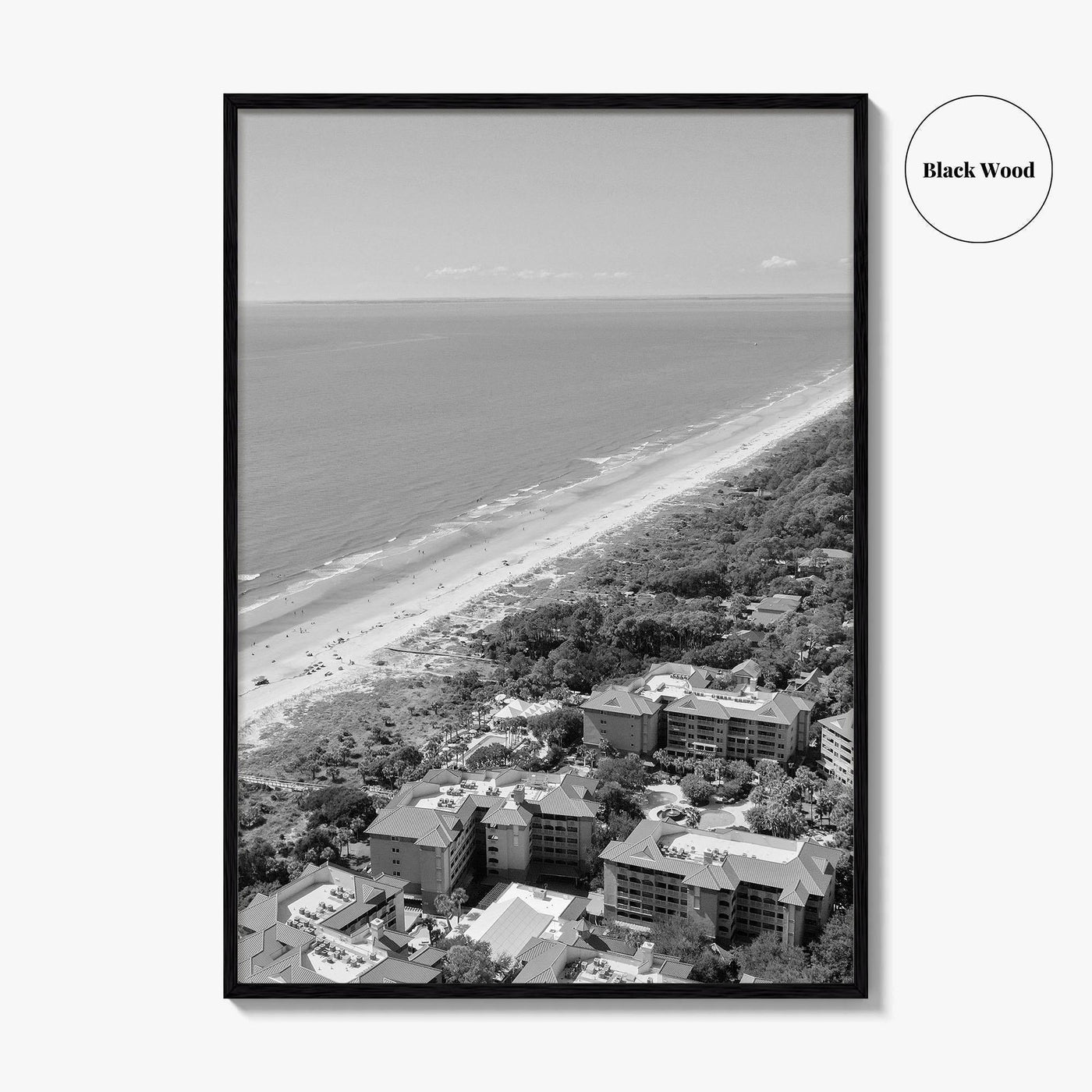 Hilton Head Island Black and White Fine Art Photo Print, Coligny South Carolina Poster