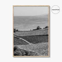 Getaria Black and White Fine Art Photo Print, Basque Country Spain, Vineyard Wall Art