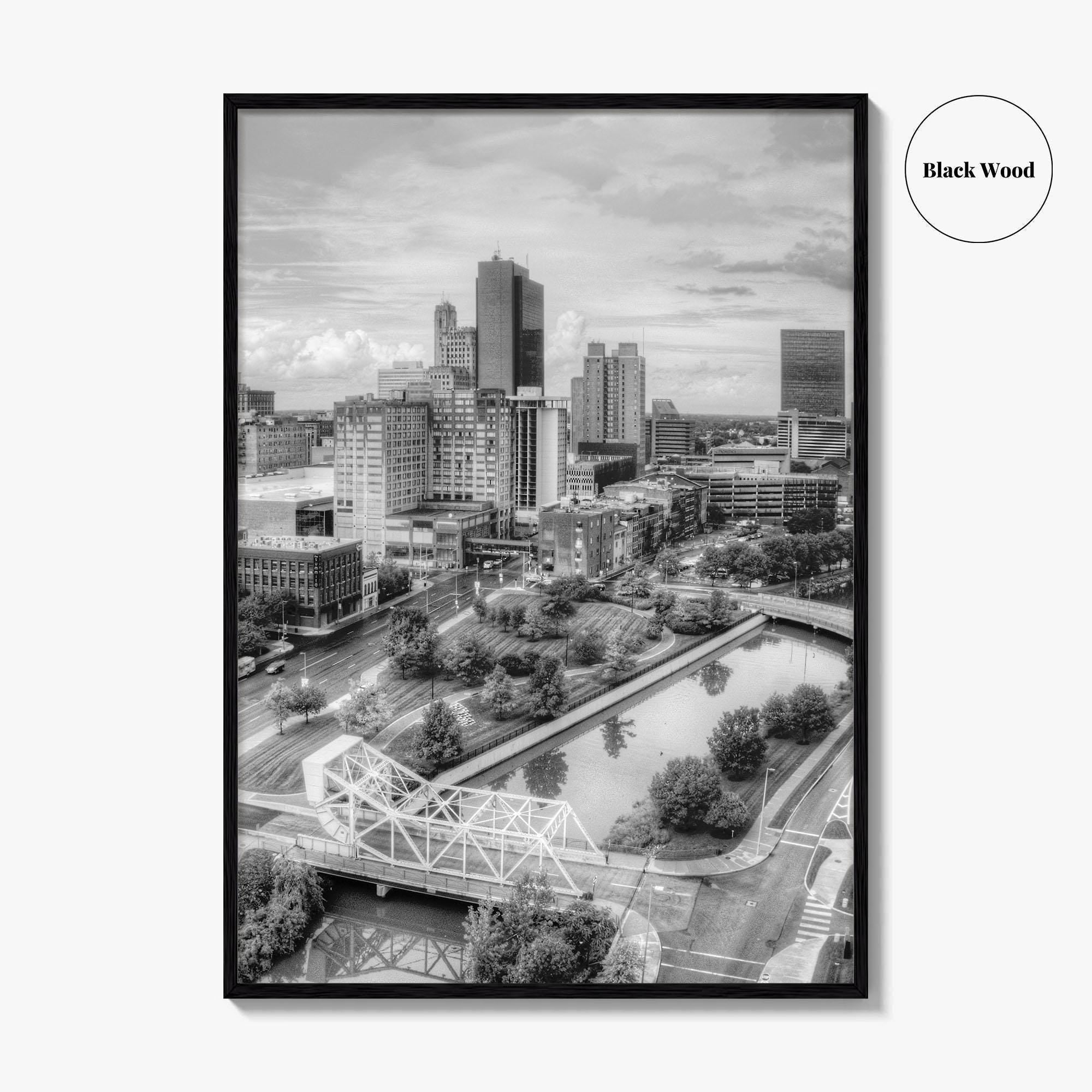 Toledo Black and White Fine Art Photo Print, Ohio Wall Decor Poster, USA