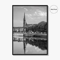 Bremen Black and White Fine Art Photo Print, Germany Wall Poster, St Stephani Church