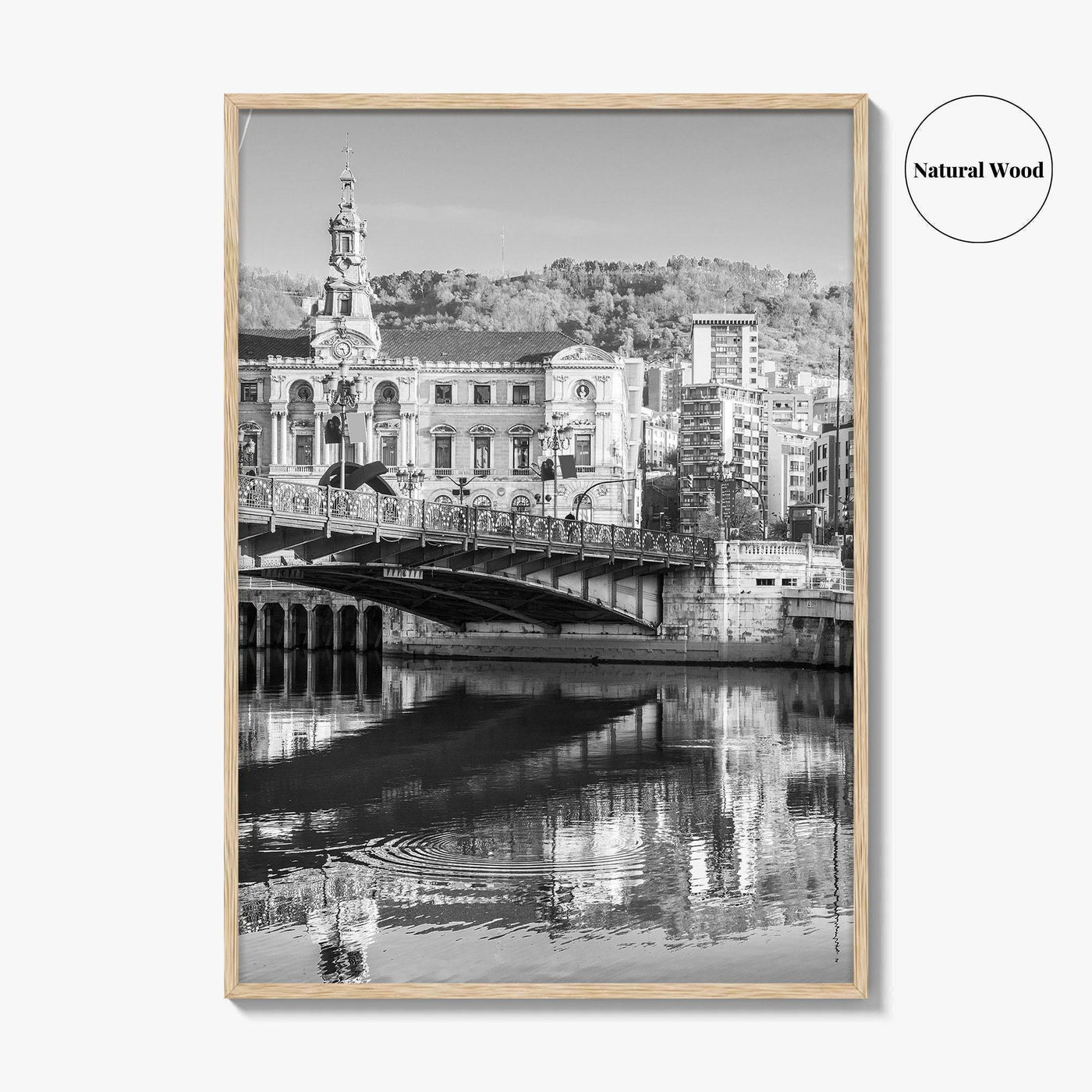 Bilbao Black and White Fine Art Photo Print, Basque Country, Spain Wall Decor Poster