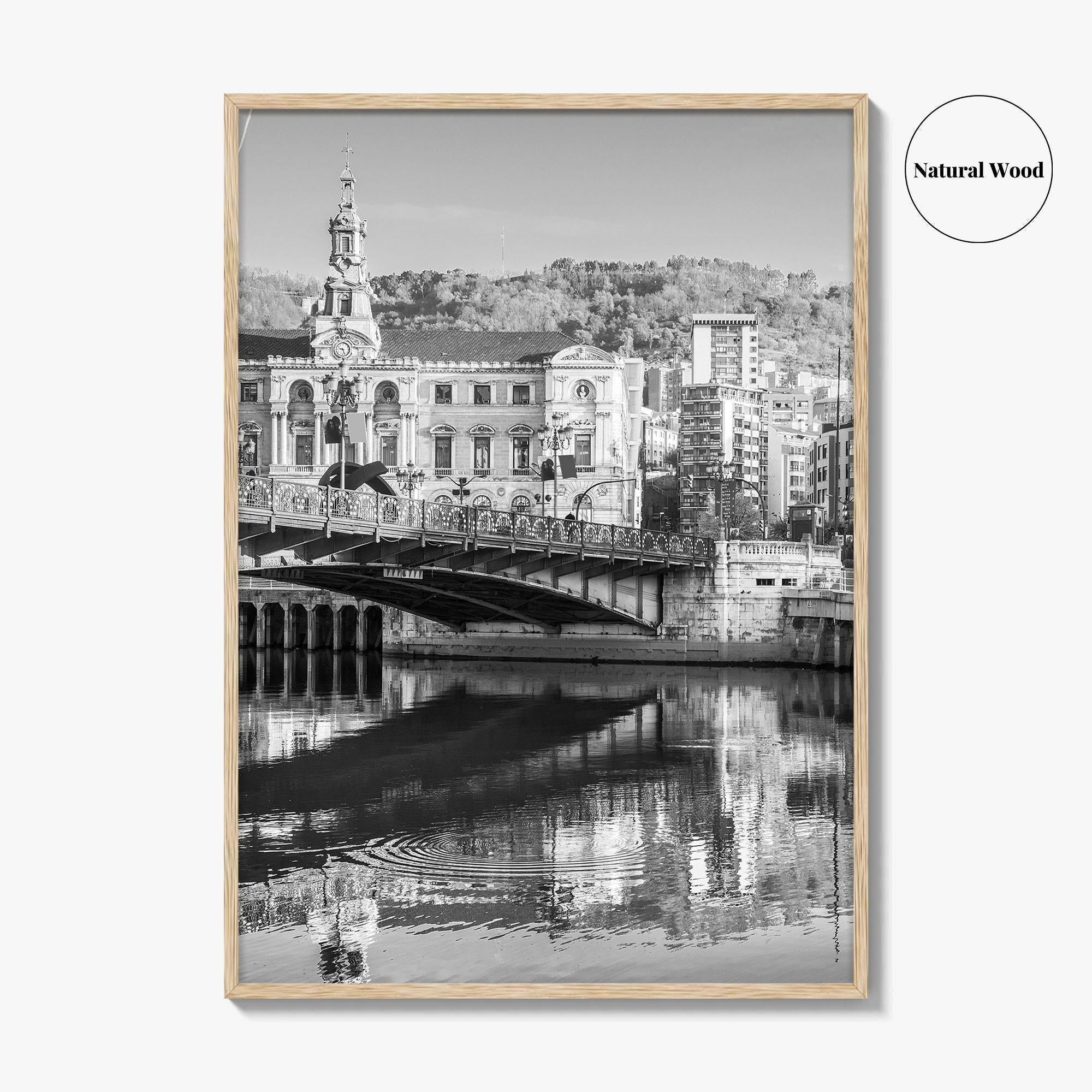 Bilbao Black and White Fine Art Photo Print, Basque Country, Spain Wall Decor Poster