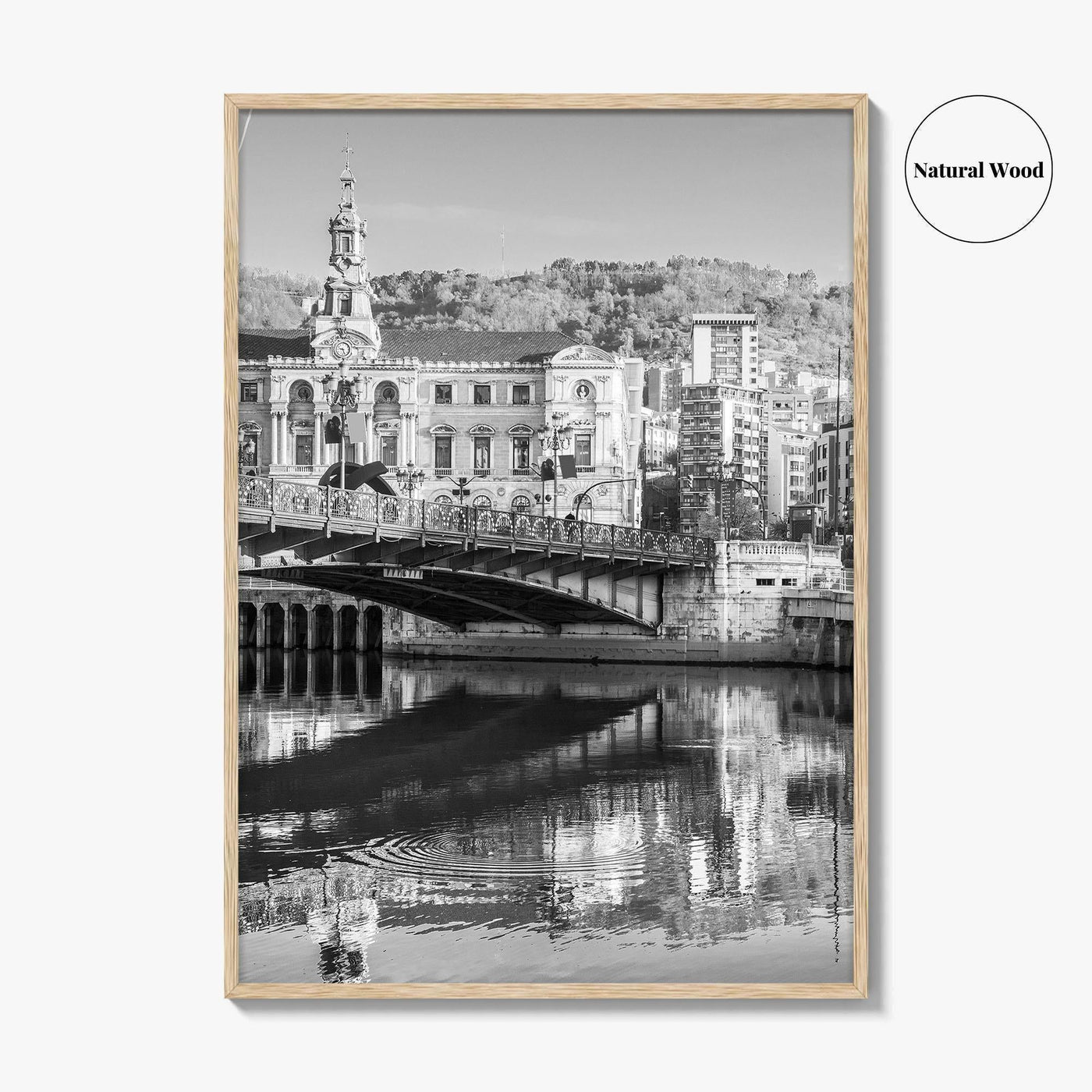 Bilbao Black and White Fine Art Photo Print, Basque Country, Spain Wall Decor Poster