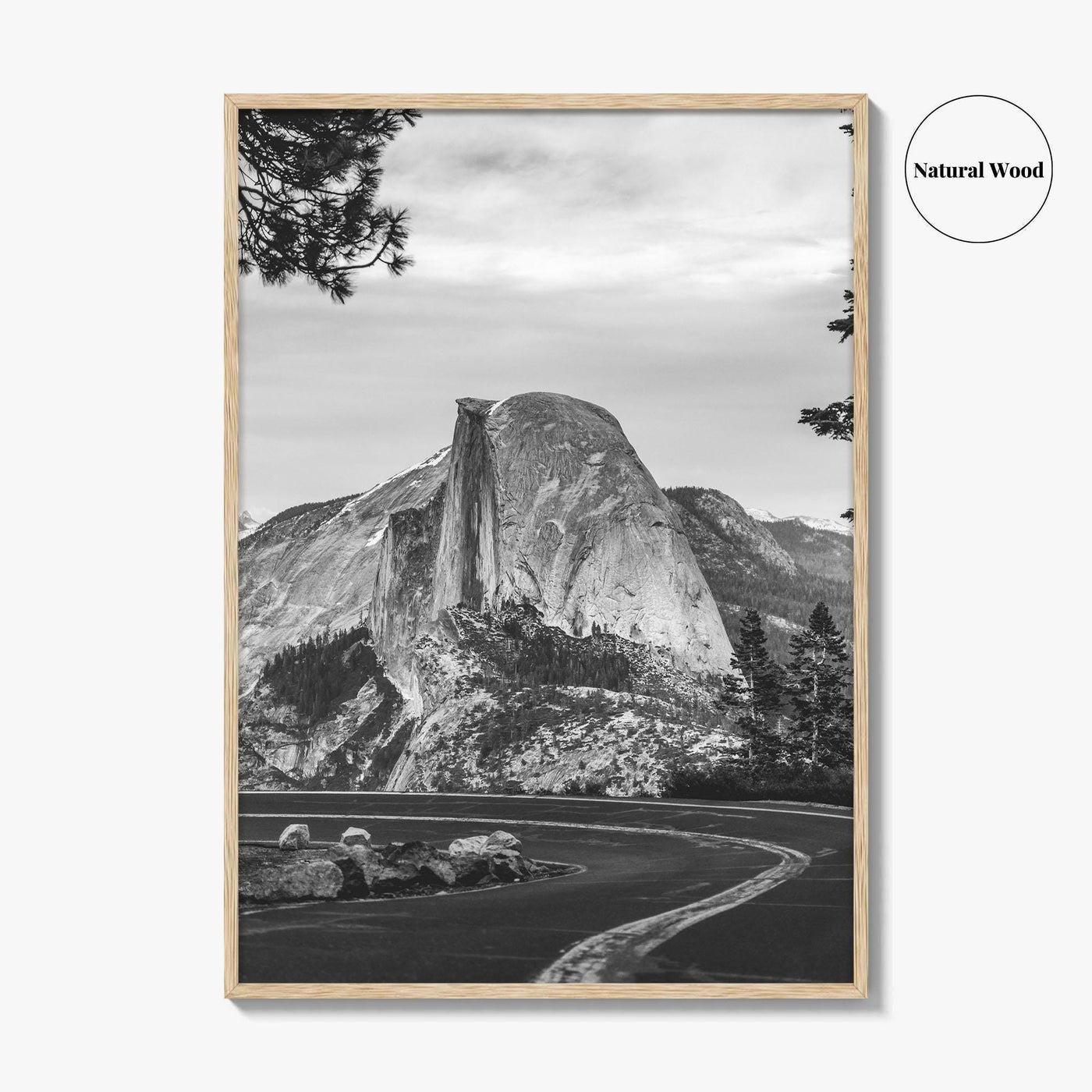 Yosemite National Park Black and White Fine Art Photo Print, Half Dome, California Poster