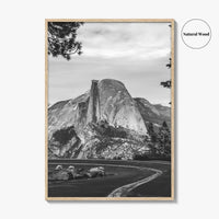 Yosemite National Park Black and White Fine Art Photo Print, Half Dome, California Poster