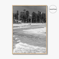 Manly Beach Black and White Fine Art Photo Print, Sydney, Australia, Wall Poster