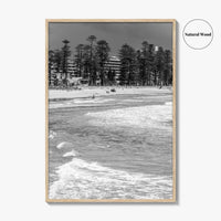 Manly Beach Black and White Fine Art Photo Print, Sydney, Australia, Wall Poster