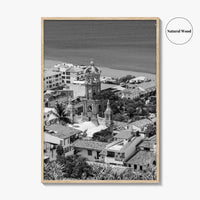 Puerto Vallarta Skyline Black and White Fine Art Photo Print, Jalisco Mexico Poster