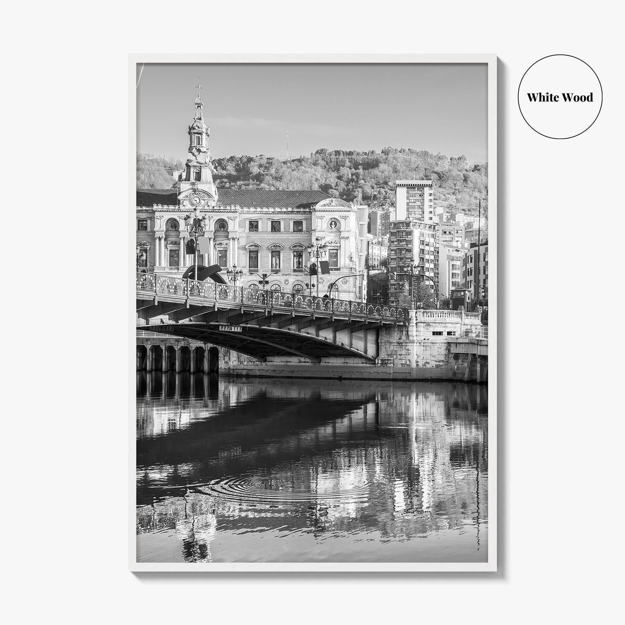 Bilbao Black and White Fine Art Photo Print, Basque Country, Spain Wall Decor Poster