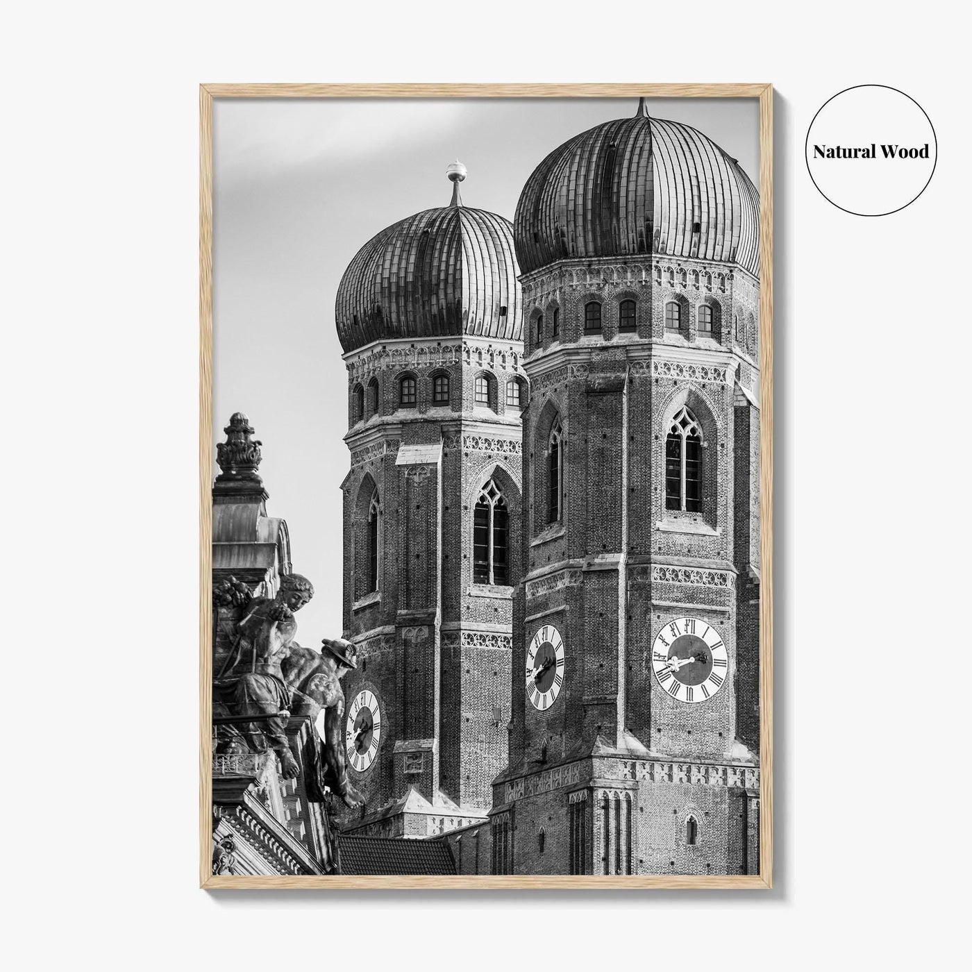 Munich Black and White Fine Art Photo Print, Frauenkirche Cathedral Bavaria, Germany Poster