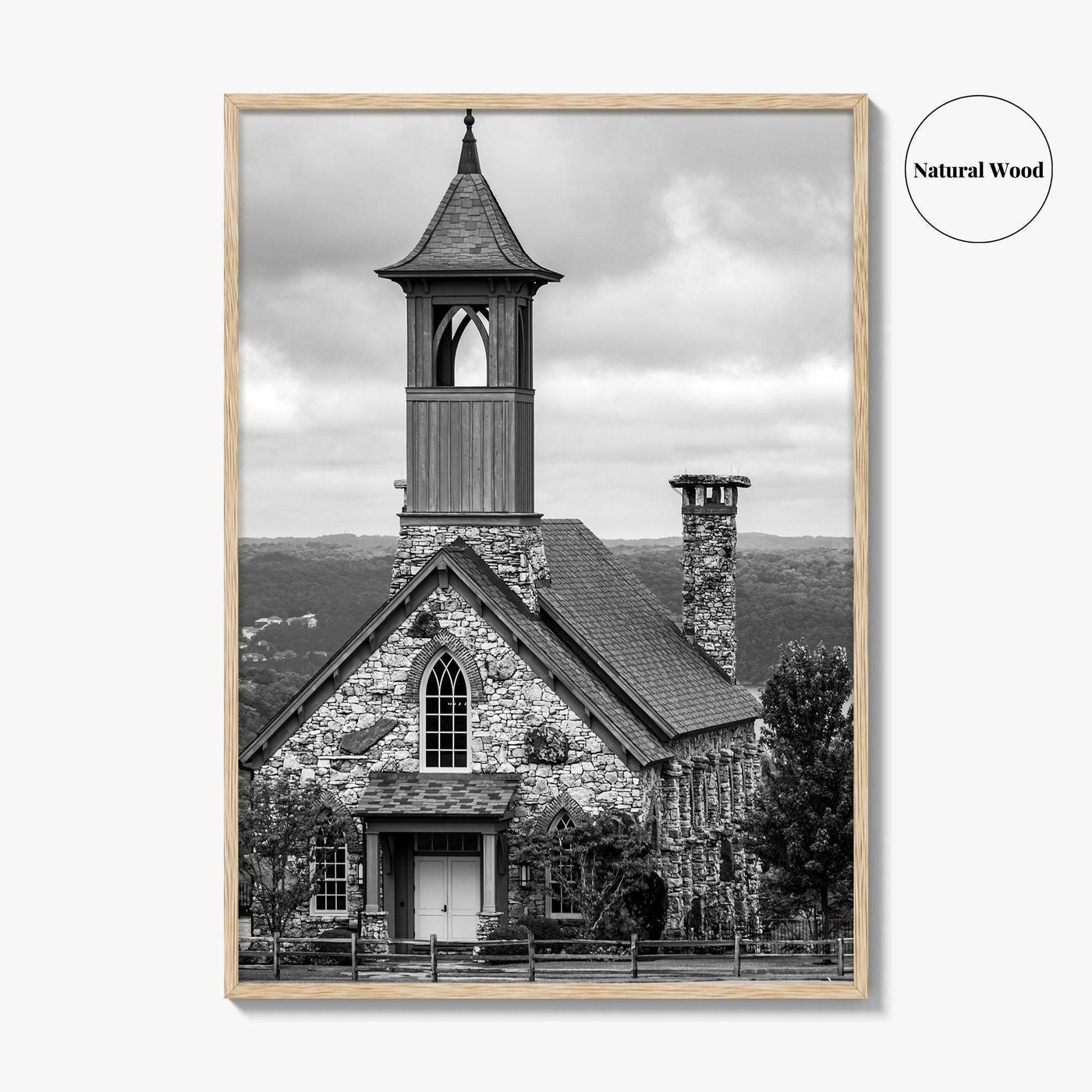Branson Black and White Fine Art Photo Print, Missouri Top of the Rock Poster