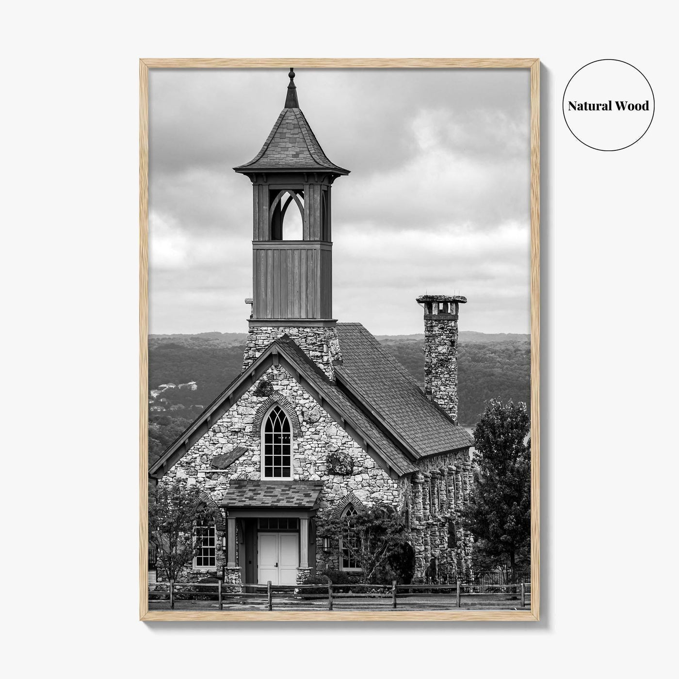 Branson Black and White Fine Art Photo Print, Missouri Top of the Rock Poster