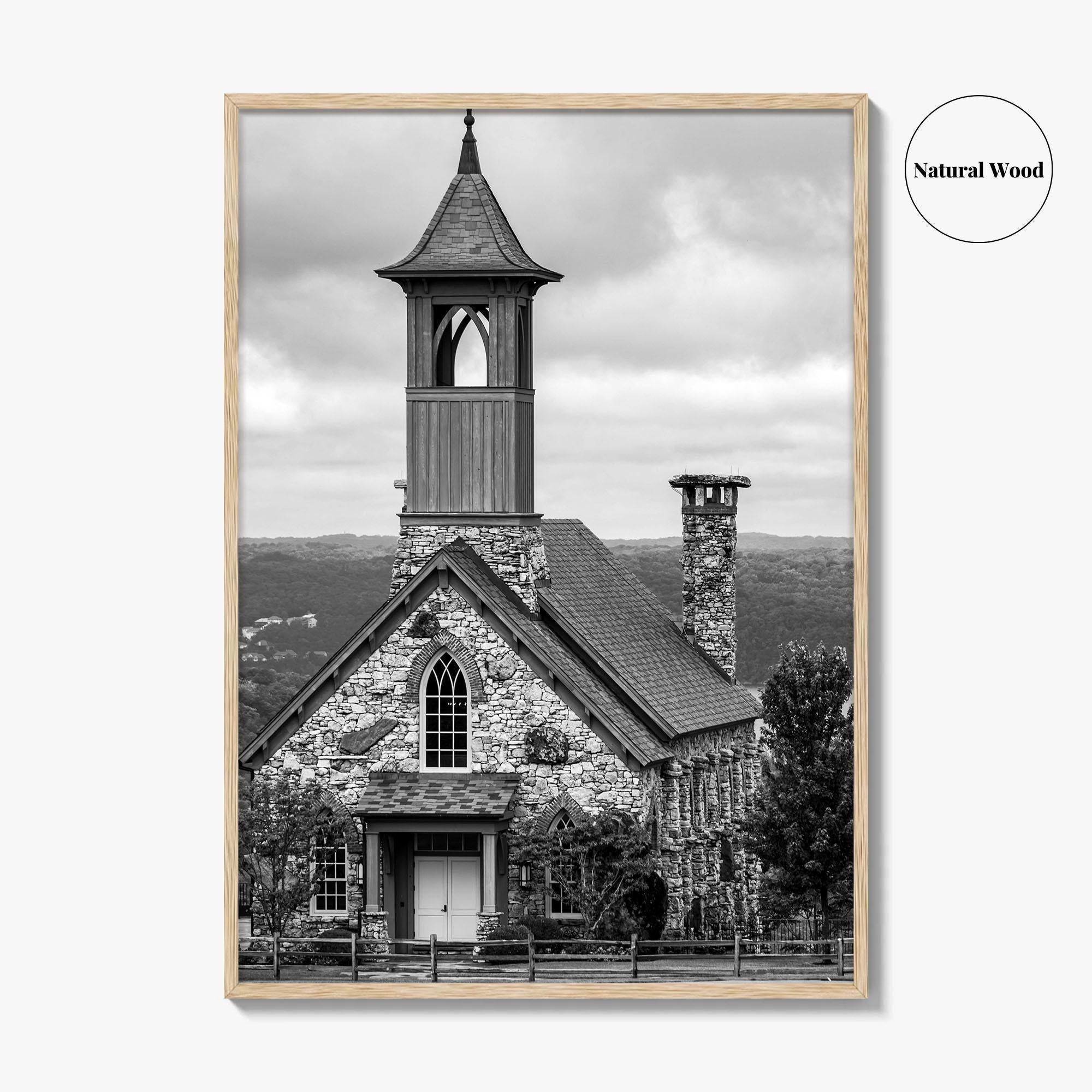 Branson Black and White Fine Art Photo Print, Missouri Top of the Rock Poster