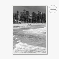 Manly Beach Black and White Fine Art Photo Print, Sydney, Australia, Wall Poster