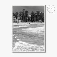 Manly Beach Black and White Fine Art Photo Print, Sydney, Australia, Wall Poster