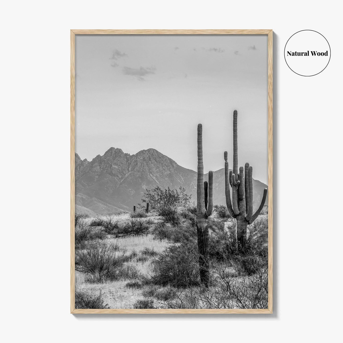 Four Peaks Arizona Skyline Black and White Fine Art Photo Print, Phoenix, Wall Poster