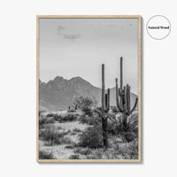 Four Peaks Arizona Skyline Black and White Fine Art Photo Print, Phoenix, Wall Poster