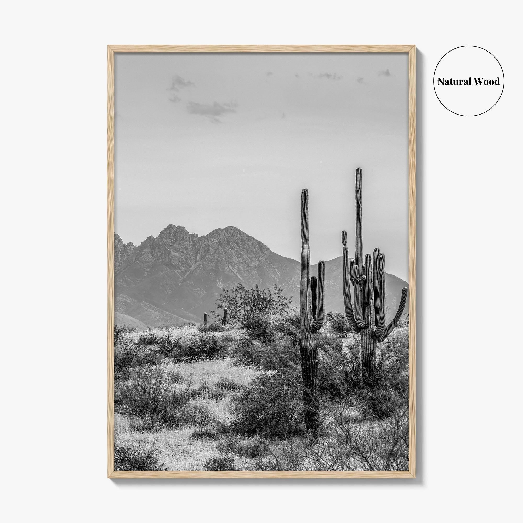 Four Peaks Arizona Skyline Black and White Fine Art Photo Print, Phoenix, Wall Poster