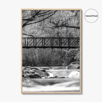 Boulder Creek Black and White Fine Art Photo Print, Colorado USA Poster