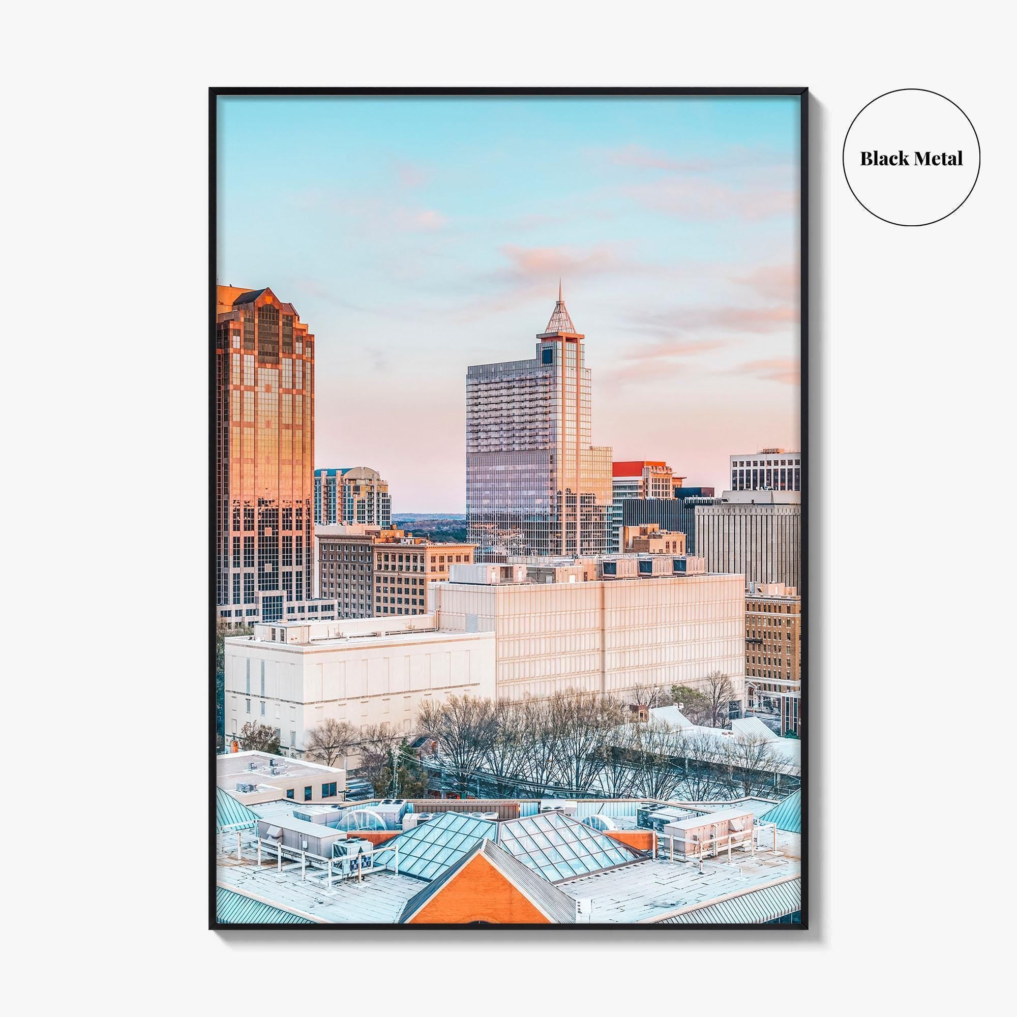Raleigh Skyline Fine Art Photo Print, NC Wall Art Poster, North Carolina USA