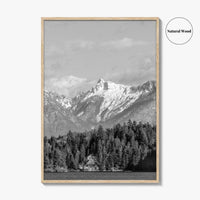 Sechelt Inlet Black and White Fine Art Photo Print, Vancouver Canada Poster