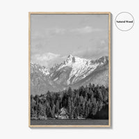 Sechelt Inlet Black and White Fine Art Photo Print, Vancouver Canada Poster