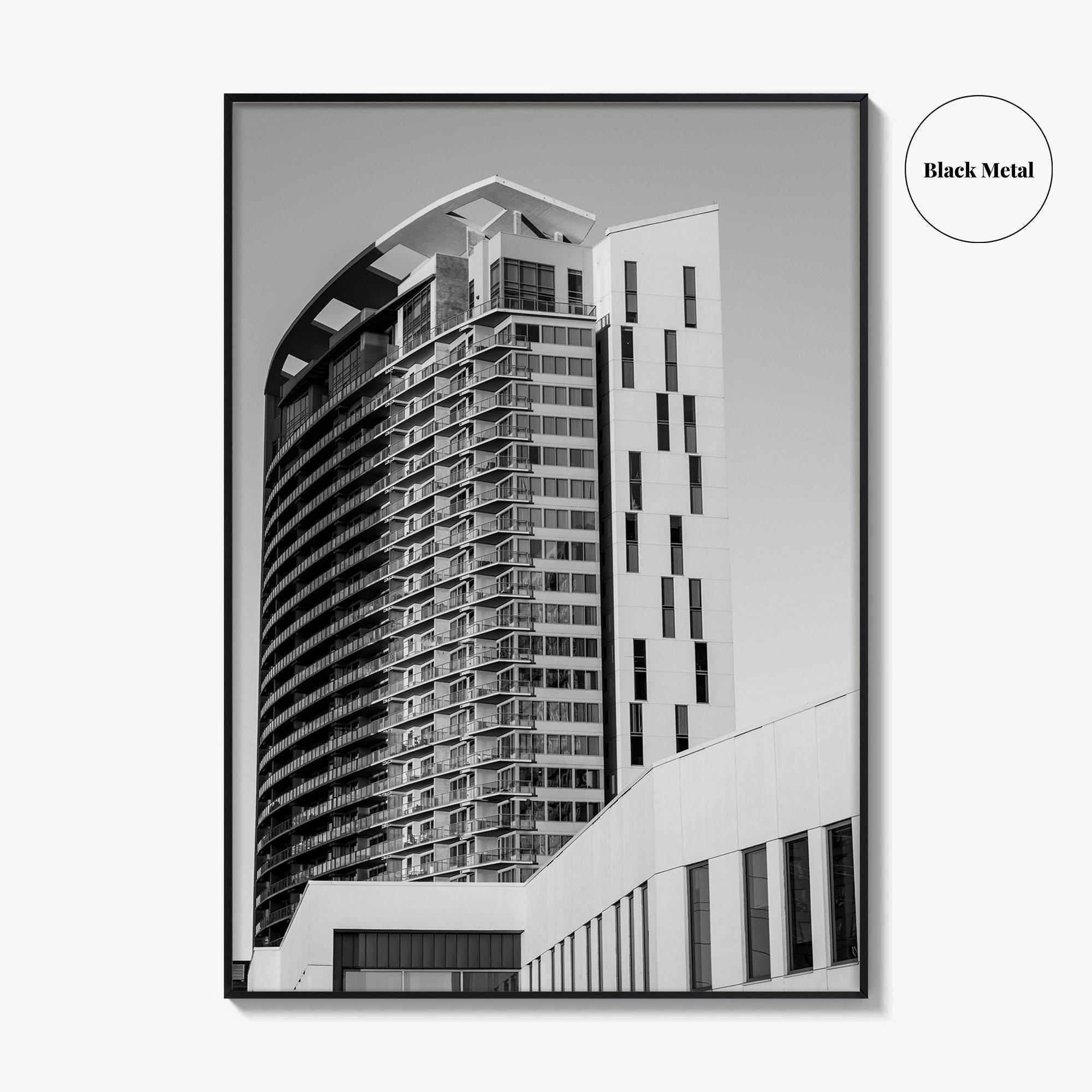 Austin Black and White Fine Art Photo Print, TX Downtown High-Rise Poster