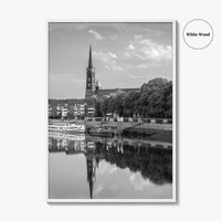 Bremen Black and White Fine Art Photo Print, Germany Wall Poster, St Stephani Church