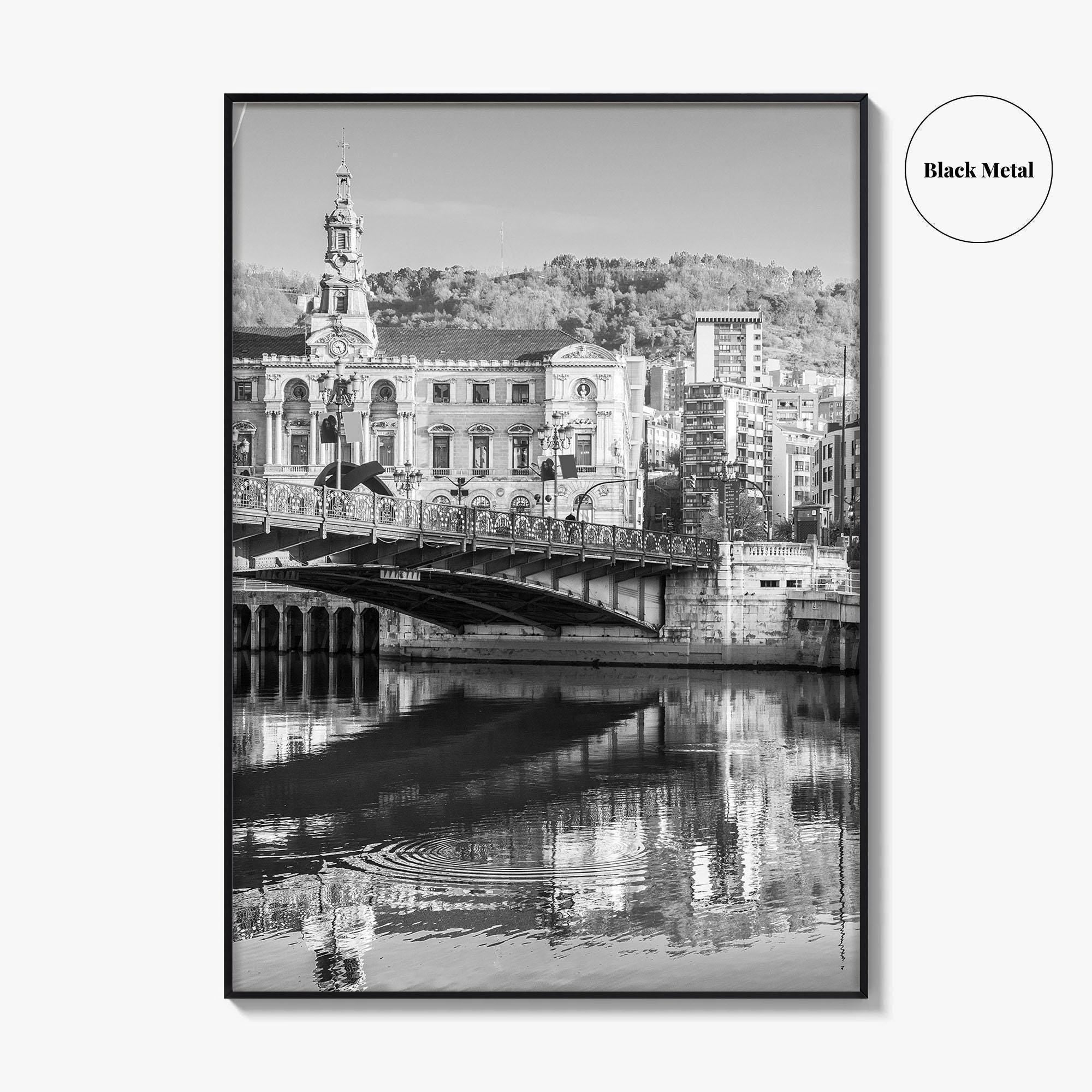 Bilbao Black and White Fine Art Photo Print, Basque Country, Spain Wall Decor Poster