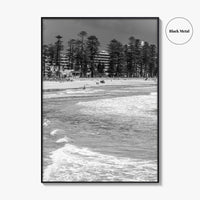 Manly Beach Black and White Fine Art Photo Print, Sydney, Australia, Wall Poster