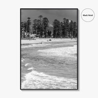 Manly Beach Black and White Fine Art Photo Print, Sydney, Australia, Wall Poster