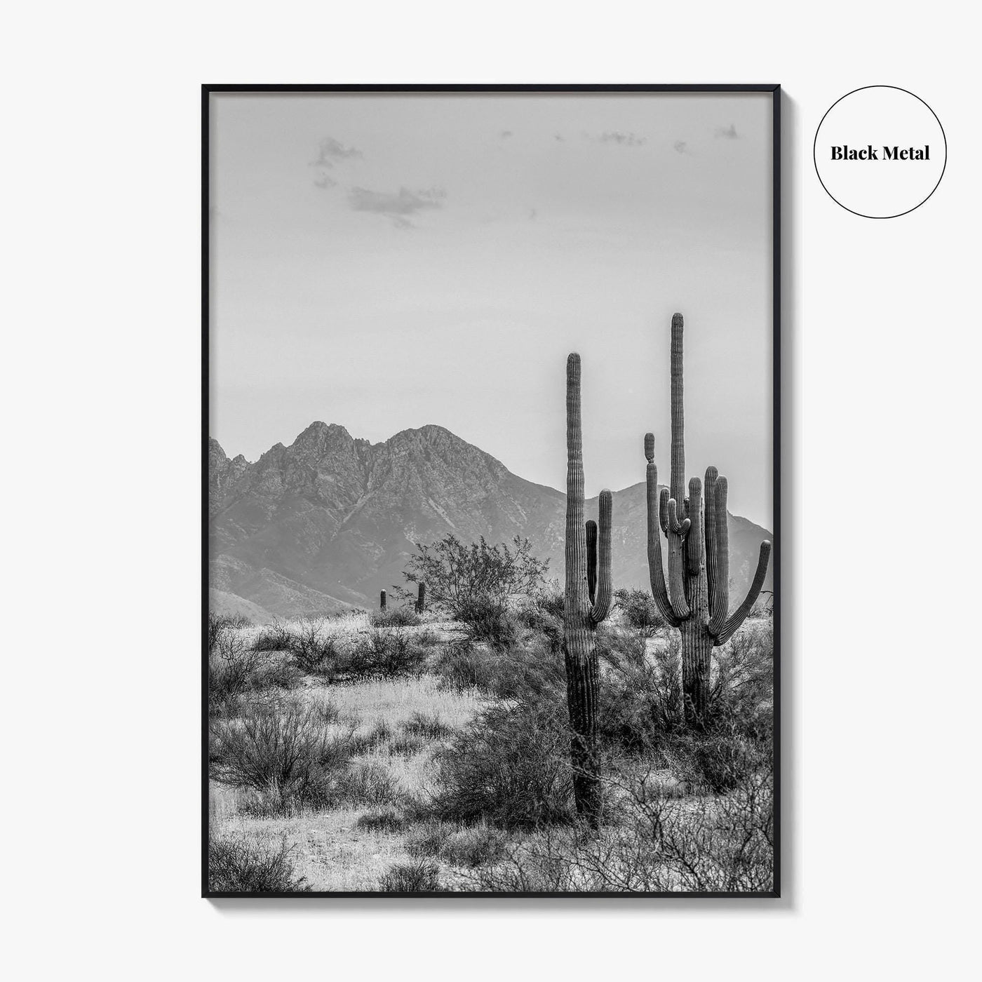 Four Peaks Arizona Skyline Black and White Fine Art Photo Print, Phoenix, Wall Poster